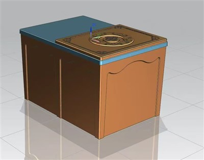 Forma skrzynki do podziemnej degradacji materiału kompozytowego